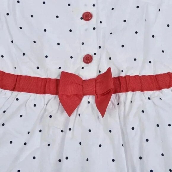 Gymboree Dress Bundle Red White Blue Cotton Floral Polka Dot Size 12-18M - Picture 3 of 10
